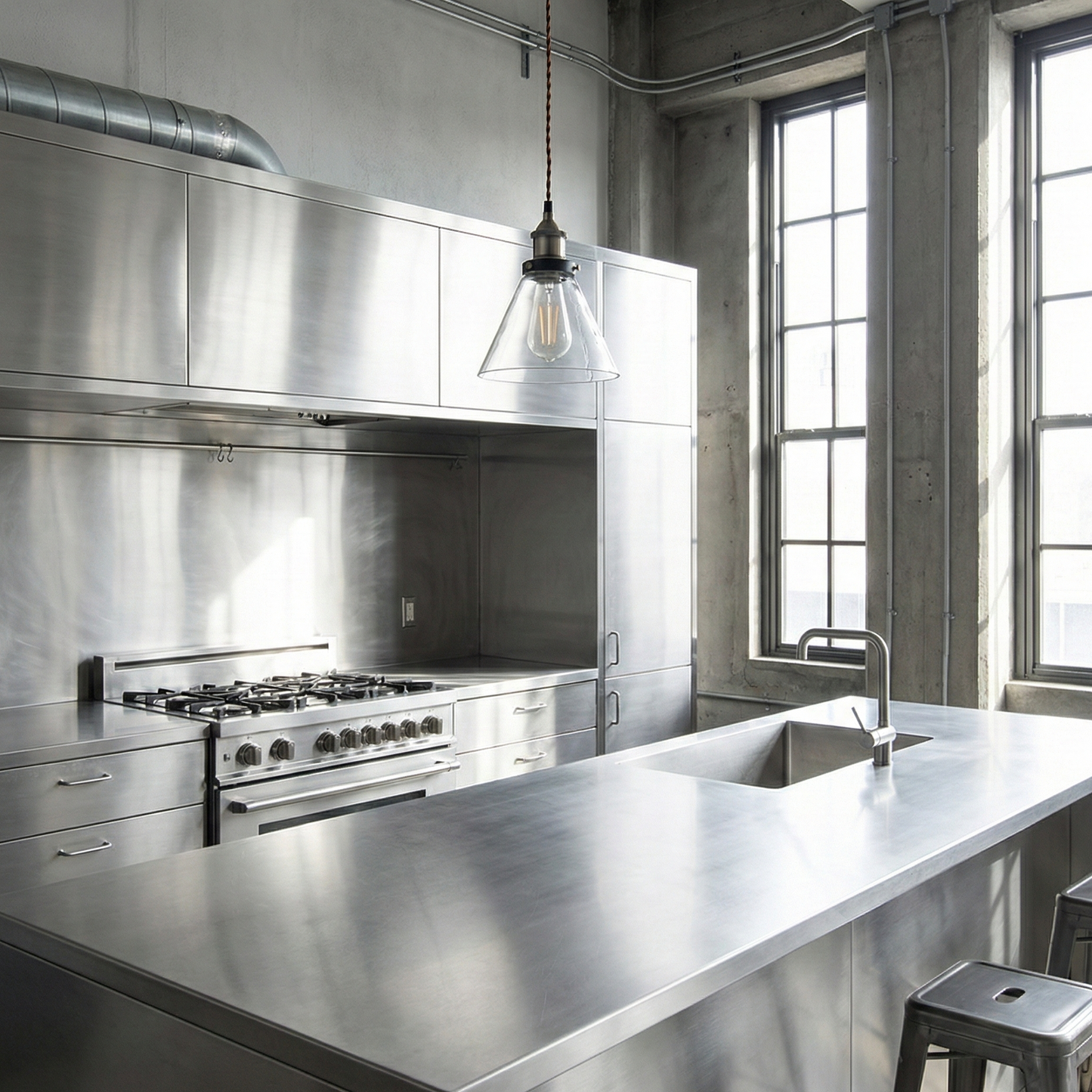 インダストリアル・ガラスペンダントライト